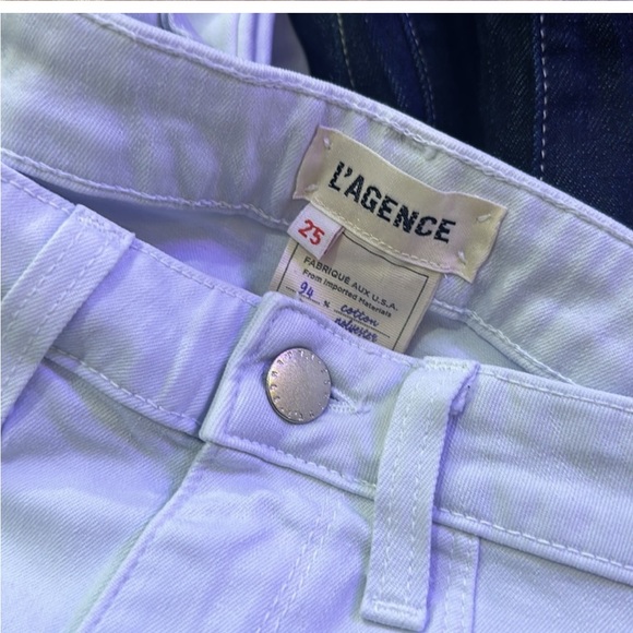 EUC Lagence Skinny Marguerite high rise light grey/silver/blue🤷🏻♀️very pretty - Picture 1 of 3